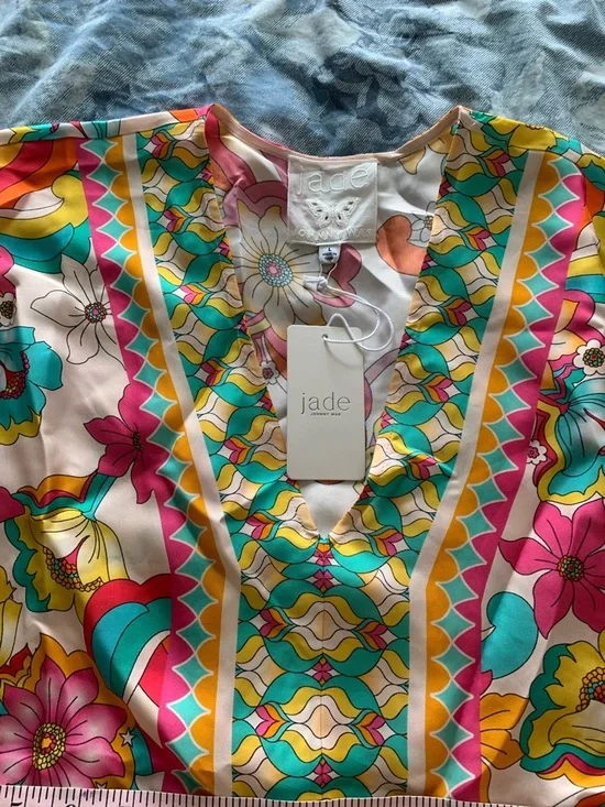 JOHNNY WAS
Silk Blend Barbara Mini 👗 dress
Color multi 
Size Large - Picture 7 of 8